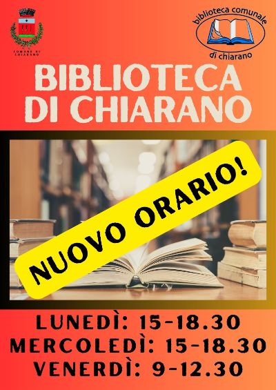 BIBLIOTECA NUOVO ORARIO